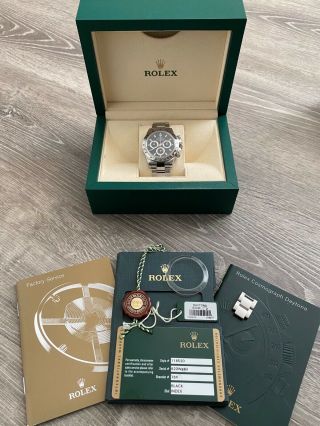 2013 Rolex Daytona 116520 Stainless Steel Black Dial (incl.  Boxes,  Papers,  Tags)