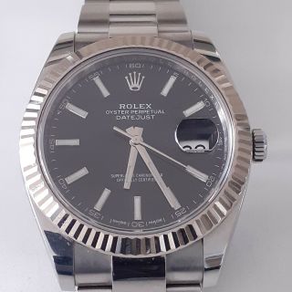 W/ Papers Rolex Datejust Ii 41 Mm 126334 Steel Automatic Black Oyster Watch 2018