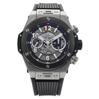 Hublot Big Bang Unico 411.  Nm.  1170.  Rx Chrono Skeleton Titanium Rubber Wrist Watch