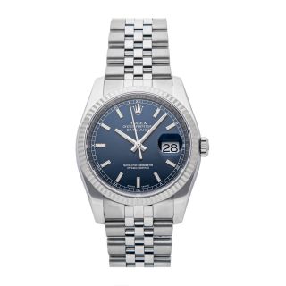 Rolex Datejust Auto Steel White Gold Mens Jubilee Bracelet Watch 116234