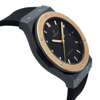 Hublot Classic Fusion 18K Rose Gold Ceramic Black Dial Mens Watch 511.  C0.  1181.  RX 4
