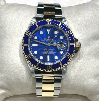 Rolex Submariner 16613 Steel And Gold,  Blue Dial