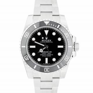 Rolex Submariner No - Date Stainless Steel 40mm Ceramic Dive Watch 114060