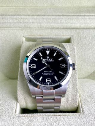 Rolex Explorer 214270 39mm Black Stick Indexes Dial Mk2 And Papers 2017