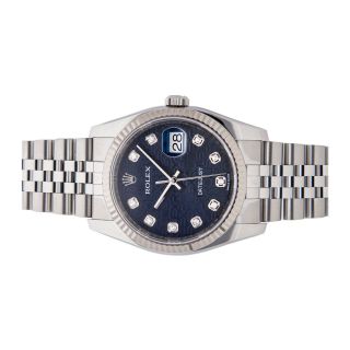Rolex Datejust Auto 36mm Steel Gold Diamonds Mens Jubilee Bracelet Watch 116234 2