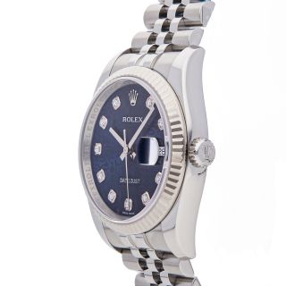 Rolex Datejust Auto 36mm Steel Gold Diamonds Mens Jubilee Bracelet Watch 116234 3