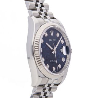 Rolex Datejust Auto 36mm Steel Gold Diamonds Mens Jubilee Bracelet Watch 116234 4