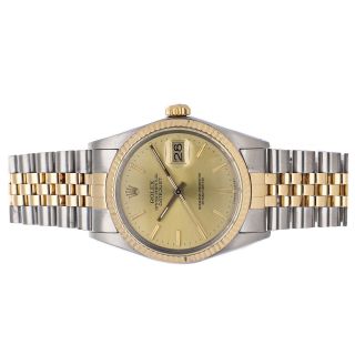 Rolex Datejust Auto 36mm Steel Yellow Gold Mens Jubilee Bracelet Watch 16013 2