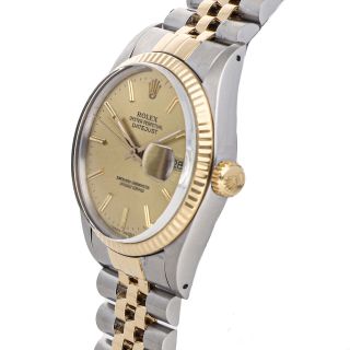 Rolex Datejust Auto 36mm Steel Yellow Gold Mens Jubilee Bracelet Watch 16013 3