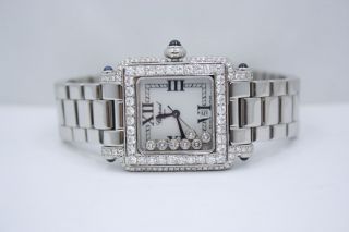 Chopard Happy Sport Square Stainless Steel Diamond Encrusted Watch 278349 - 3006