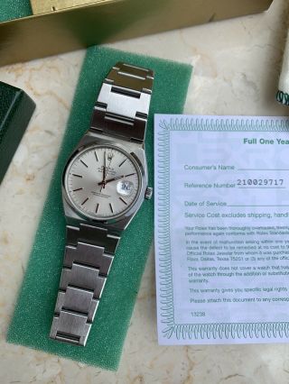 Rolex “unpolished” 17000 Datejust 1983 Oysterquartz Silver W/ Service Paperwork