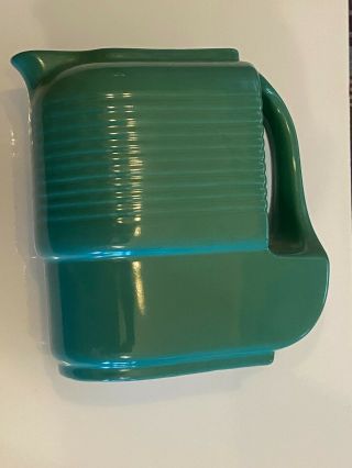 VINTAGE DARK GREEN HALL CHINA FOR WESTINGHOUSE WATER / JUICE PITCHER 2