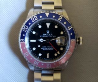 Rolex 16700 Gmt Master Pepsi - Watch Only - Tritium Dial,  With Rolex Box