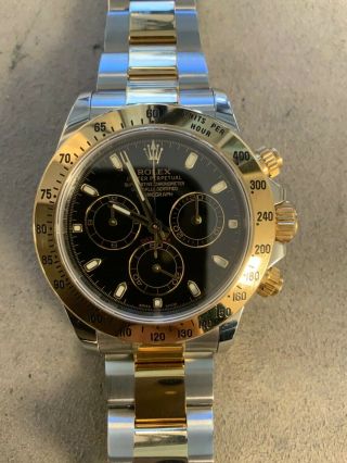 Rolex Daytona Steel Yellow Gold Automatic Watch 116523 As - Is