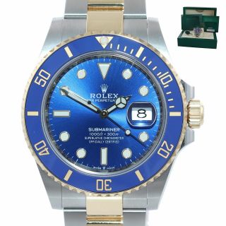 2020 Rolex Submariner 41mm Blue Ceramic 126613lb Two Tone Gold Watch Box