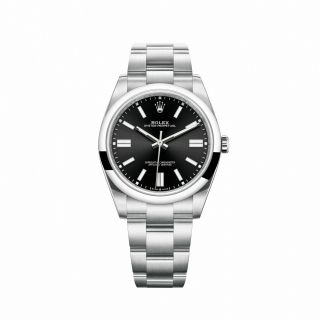 2021 Rolex Oyster Perpetual 41 Mm Steel Black Dial Watch 124300 Complete