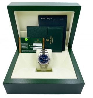 Rolex Datejust 116200 Blue Dial Stainless Steel Box Papers