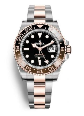 Rolex Gmt - Master Ii Root Beer 126711chnr Automatic 18k Everose&oystersteel Watch