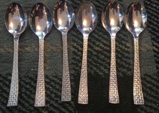 Great Vintage Set Of 6 Sheffield Silver Plated Coffee Spoons
