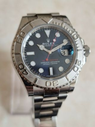 Rolex Yacht - Master Stainless Steel Blue Dial Date 40mm Watch