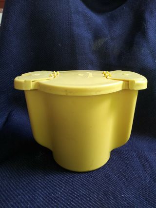 Vintage Tupperware Sugar Bowl Container With Flip Tops 577 - 10 Harvest Gold
