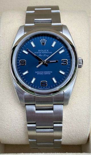 2007 Rolex Oyster Perpetual Air - King - 114200 - Blue Dial - Full Box/papers