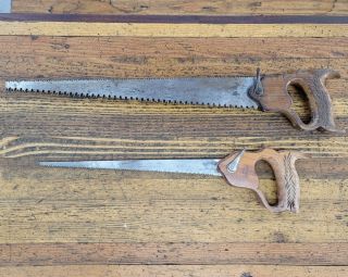 Rare Antique Tools Fine Woodworking Disston Keyhole Demo Saws Great ☆usa