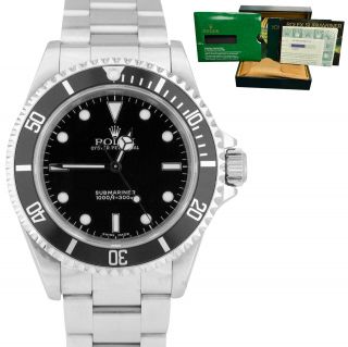2002 Rolex Submariner No - Date Stainless Steel K Black Dive 40mm Watch 14060