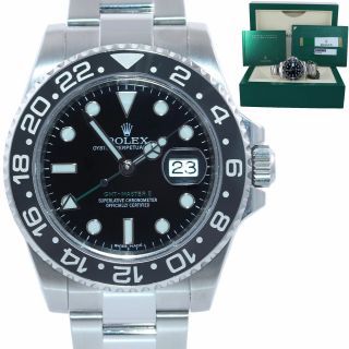 2017 Papers Rolex Gmt Master Ii 116710ln Steel Ceramic Black Ceramic Watch