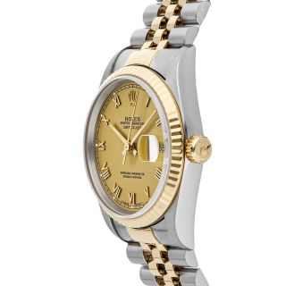 Rolex Datejust Auto 36mm Steel Yellow Gold Mens Jubilee Bracelet Watch 16233 3