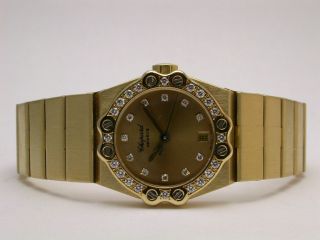 Chopard 5156 St.  Moritz 18k Yellow Diamond Dial & Diamond Bezel Gold Watch