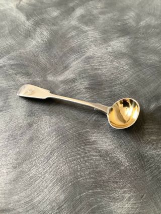 Heavy Solid Silver Victorian Mustard Spoon George Adams London 1855