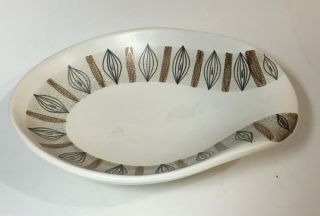 Sascha Brastoff Dish - California Pottery Abstract Mid - Century Bowl Signed