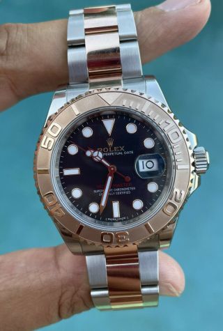 Rolex Yacht - Master 40 18k Everose Gold/steel Chocolate Watch 2019 Papers 116621