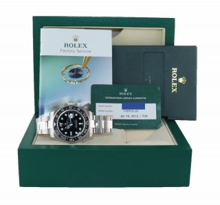 2015 RSC PAPERS Rolex GMT Master II 116710LN Steel Ceramic Black Ceramic Watch 2
