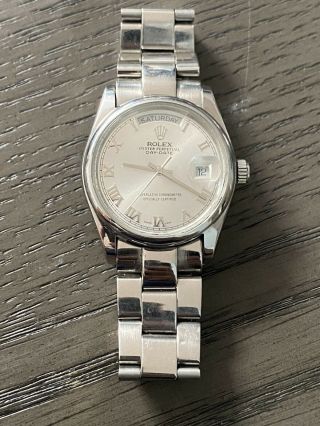 Rolex Mens 18239dayjust 18k White Gold Watch