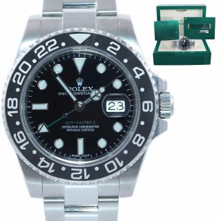 2010 Papers Rolex Gmt Master Ii 116710 Steel Black Ceramic Watch Box