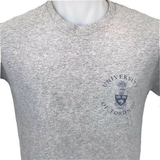 Vintage 90s University Toronto Mens Medium Tshirt Varsity Crest Coat Of Arms