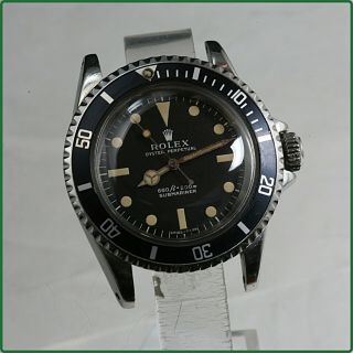 1970 Vintage Rolex Submariner 5513 Automatic Black Dots & Triangle Hour Markers