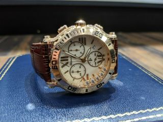 Chopard Happy Sport Diamond Chronograph 18k Rose Gold Watch