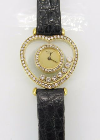 Ladies Chopard 18k Yellow Gold " Happy Diamond " Watch