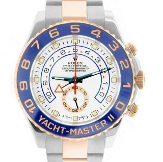 Rolex Yacht - Master Ii 44mm Two - Tone Rose Gold Ceramic Watch 116681