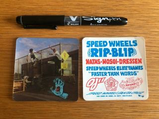 Vintage Santa Cruz Speed Wheels Holographic " Card " Natas Hosoi Dressen