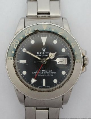 Barn Find Rolex GMT Master 1675 Vintage Mens Steel Watch 2