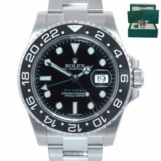 2017 - 2018 Rolex Gmt Master Ii 116710 Steel Ceramic Black Dial 40mm Watch Box