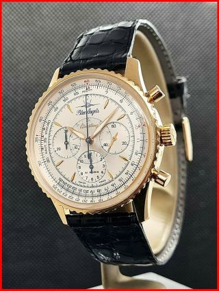 Breitling Navitimer H300.  30.  1 Montbrillant Chronograph 18k Solid Rose Gold Watch