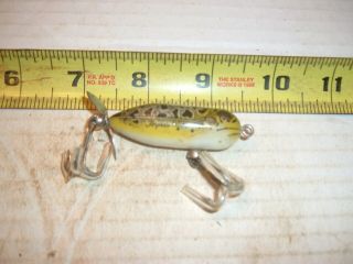 Vintage Heddon Tiny Torpedo Leopard Frog Fishing Lure