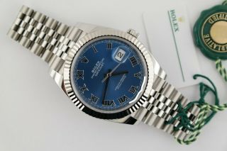 Rolex Datejust 41 126334 Blue Roman Dial Jubilee Band Box & Papers Year 2020