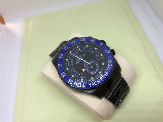 Rolex Yacht - Master Ii Stainless Steel Black Dlc/pvd Ceramic Bezel Watch 116680