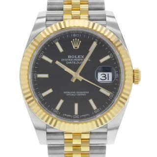 Rolex Datejust 41 Steel 18K Yellow Gold Black Dial Automatic Mens Watch 126333 2